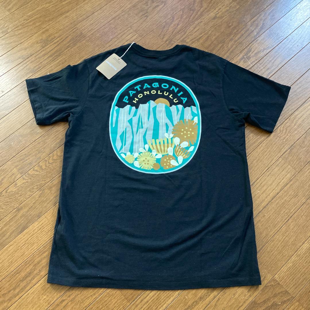 新品☆ハワイ パタゴニア 2025 ホノルル店限定 ブラック Tシャツ XS
