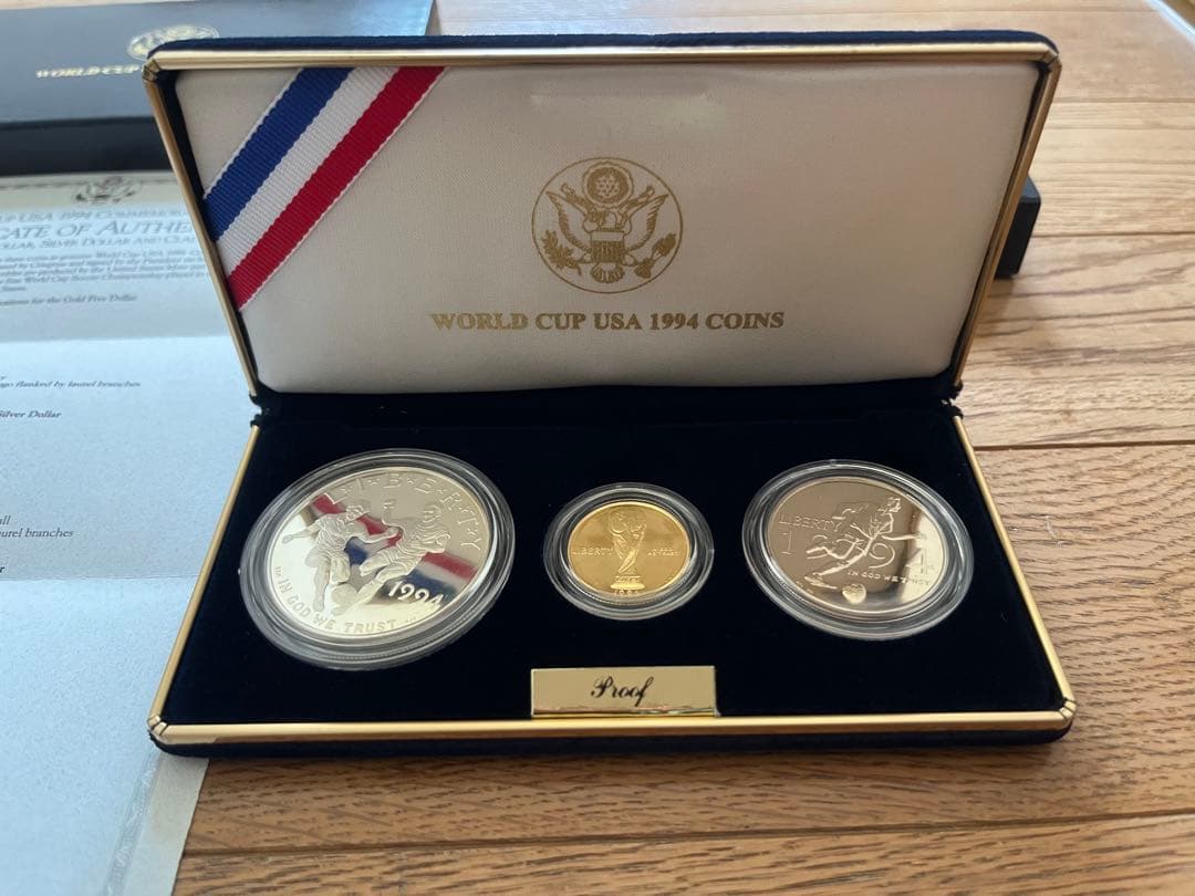 希少1994アメリカ サッカーワールドカップ 記念メダルセット 金貨 銀貨 銅貨