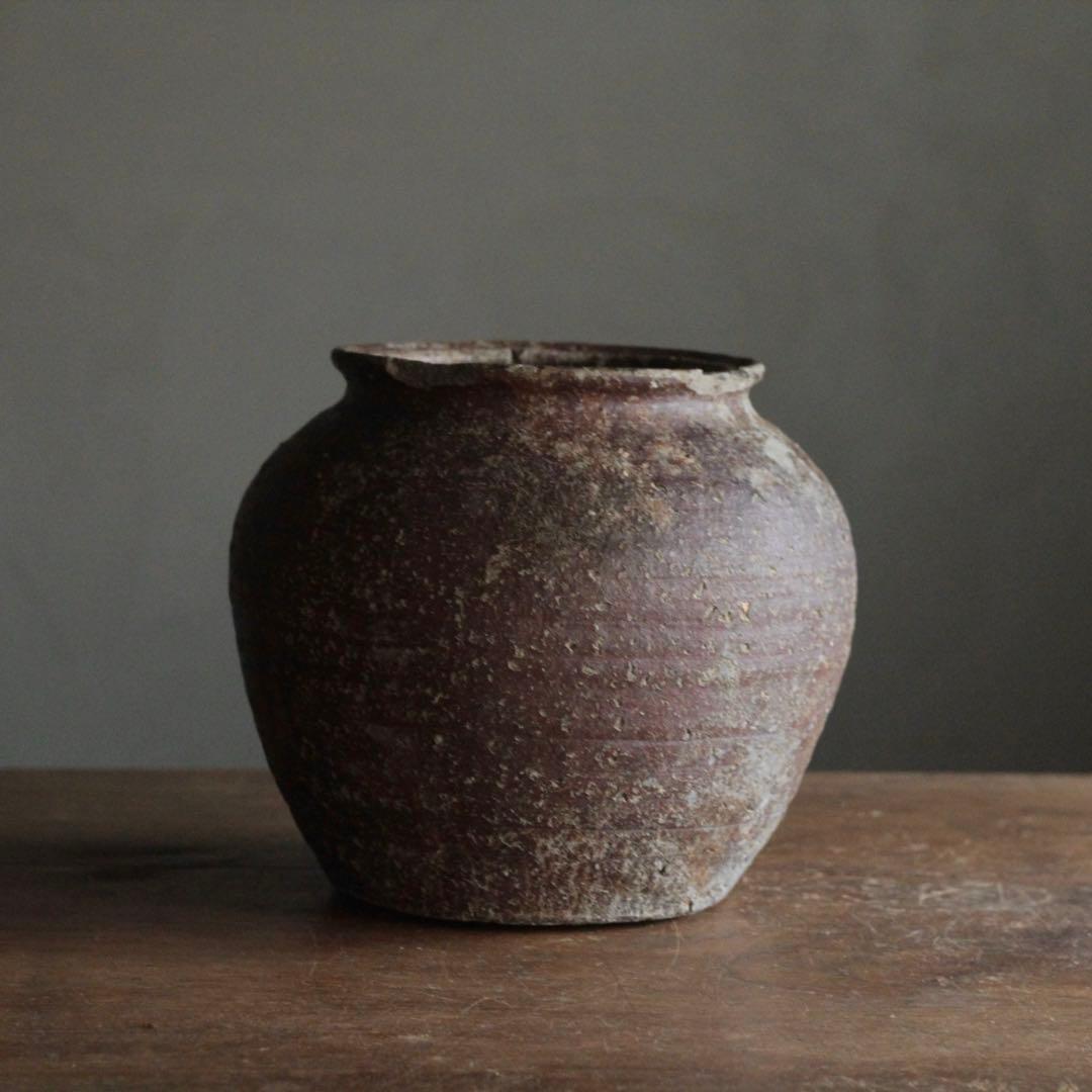 信楽焼 壺 枯れ壺 江戸期 信楽壺 古信楽 古美術 古い壺 古道具