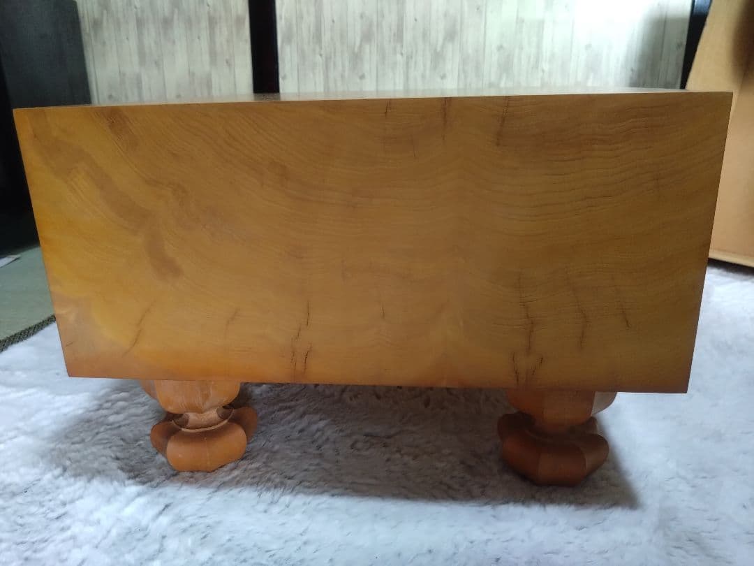 値下げ【囲碁】国産本榧　囲碁盤6.2寸　足つき