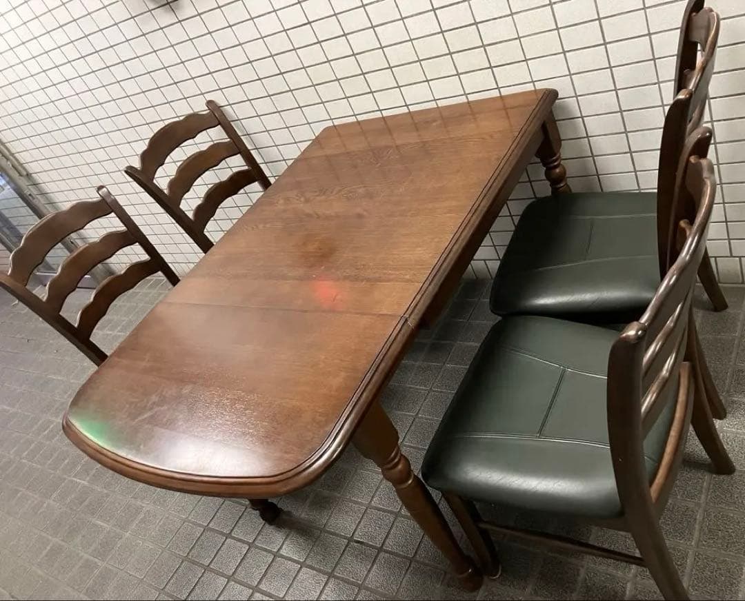 karimokuカリモク 伸長式ダイニングテーブル+チェア5点セットバタフライ