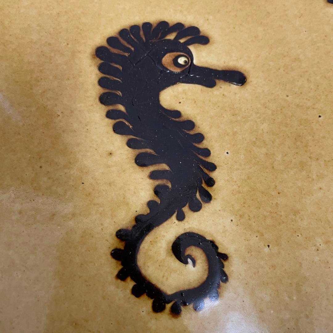 舩木研兒 舩木研児 船木研児 タツノオトシゴ 陶板画 民藝 骨董