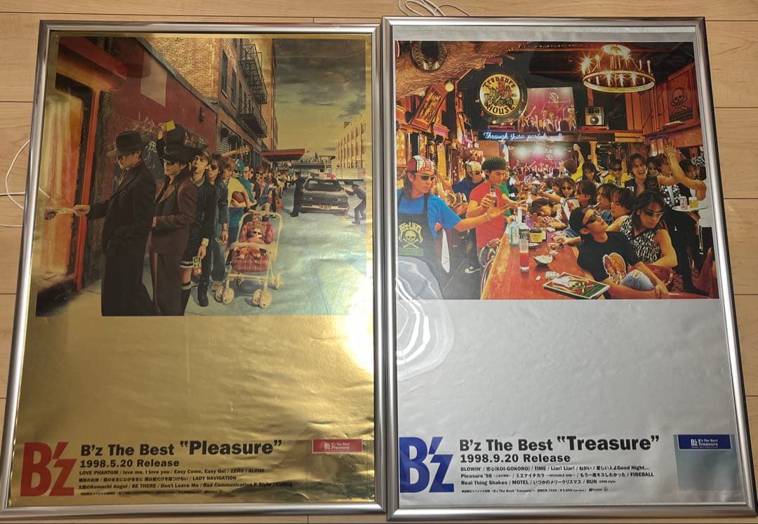 【Pleasure Treasure】 B'z B2サイズ ポスター 2枚 金銀 Pleasure Treasure】 B'z B2サイズ ポスター 2枚 金銀 Pleasure