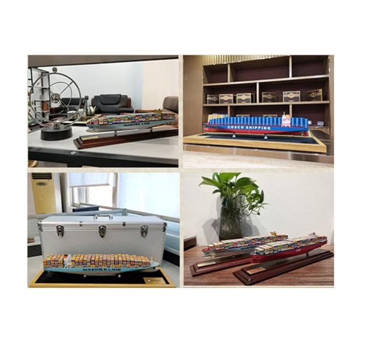 45cm 海上コンテナ船 EVERGREEN 模型 完成品 船舶鑑賞用 置物