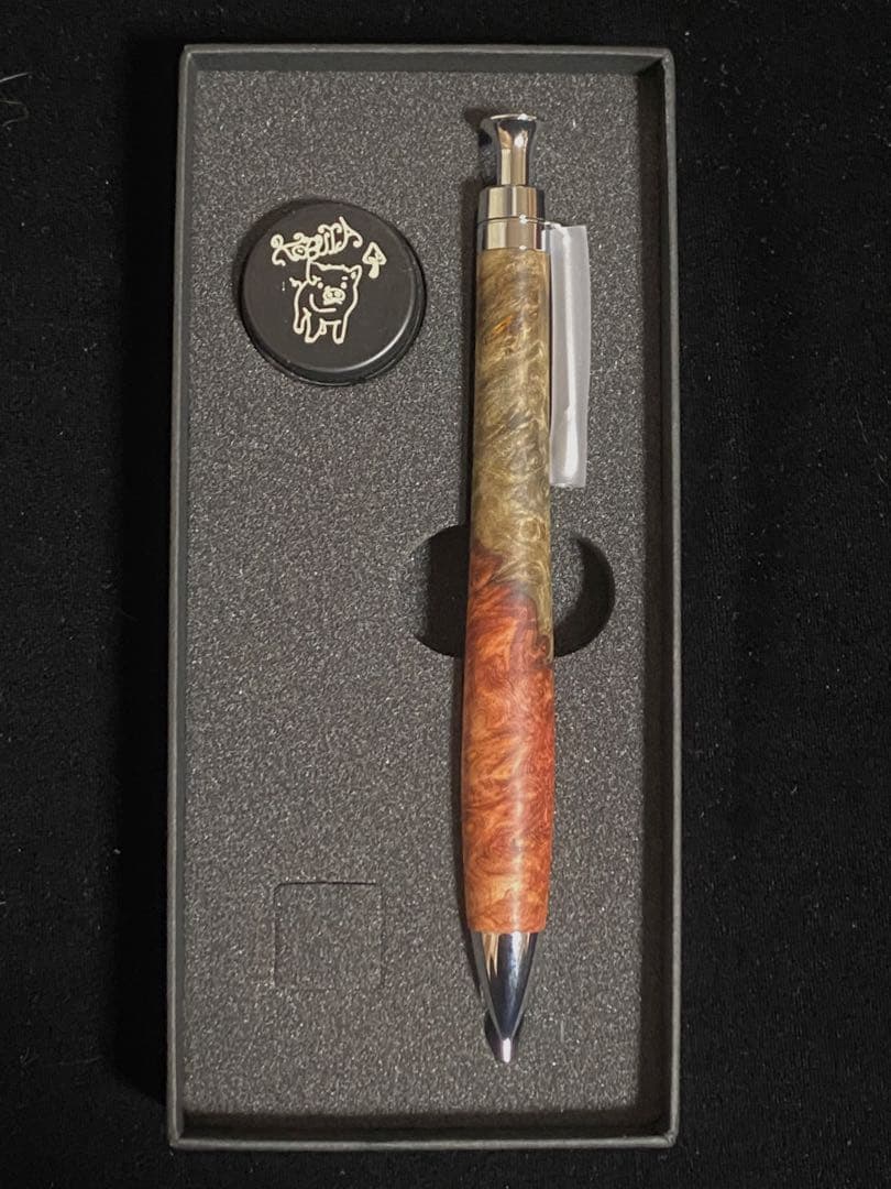 こぶた工房 シャープペンシル 極上花梨瘤 青赤 グロテスク0.5mm - メルカリ