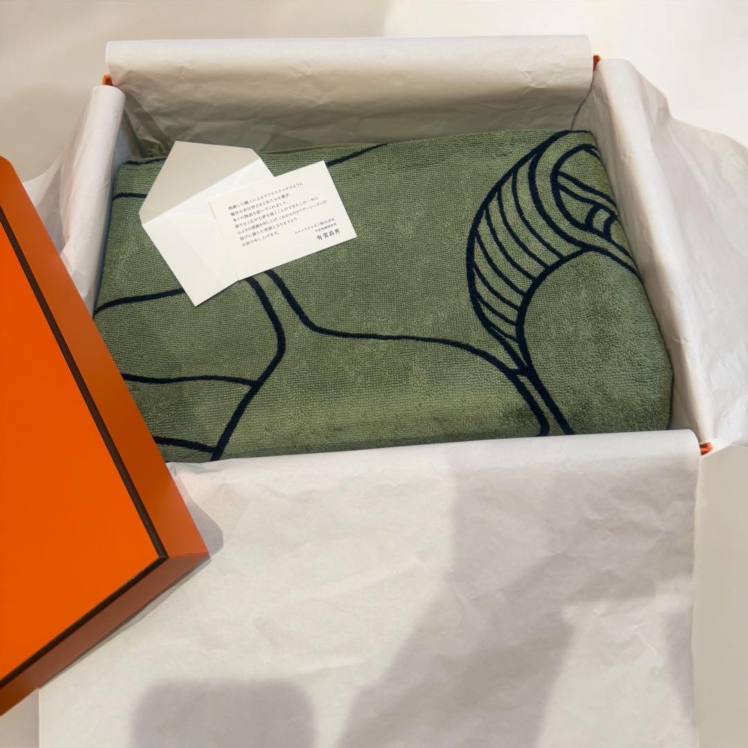 HERMES-PARIS ボートデザイン バスタオル 2025