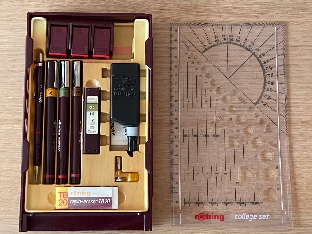 Rotring 製図ペン3本 旧Tikky カレッジセット - メルカリ