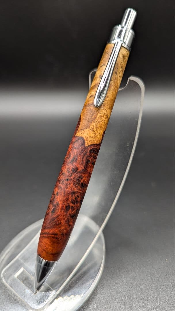 70 ペン工房翌檜 ローズウッド 瘤杢 ツートン 木軸シャーペン