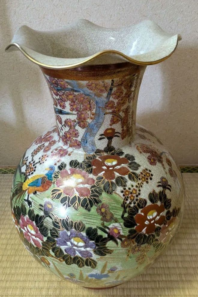 (最終値下げ)薩摩焼 大型 薩摩勇仙 花瓶