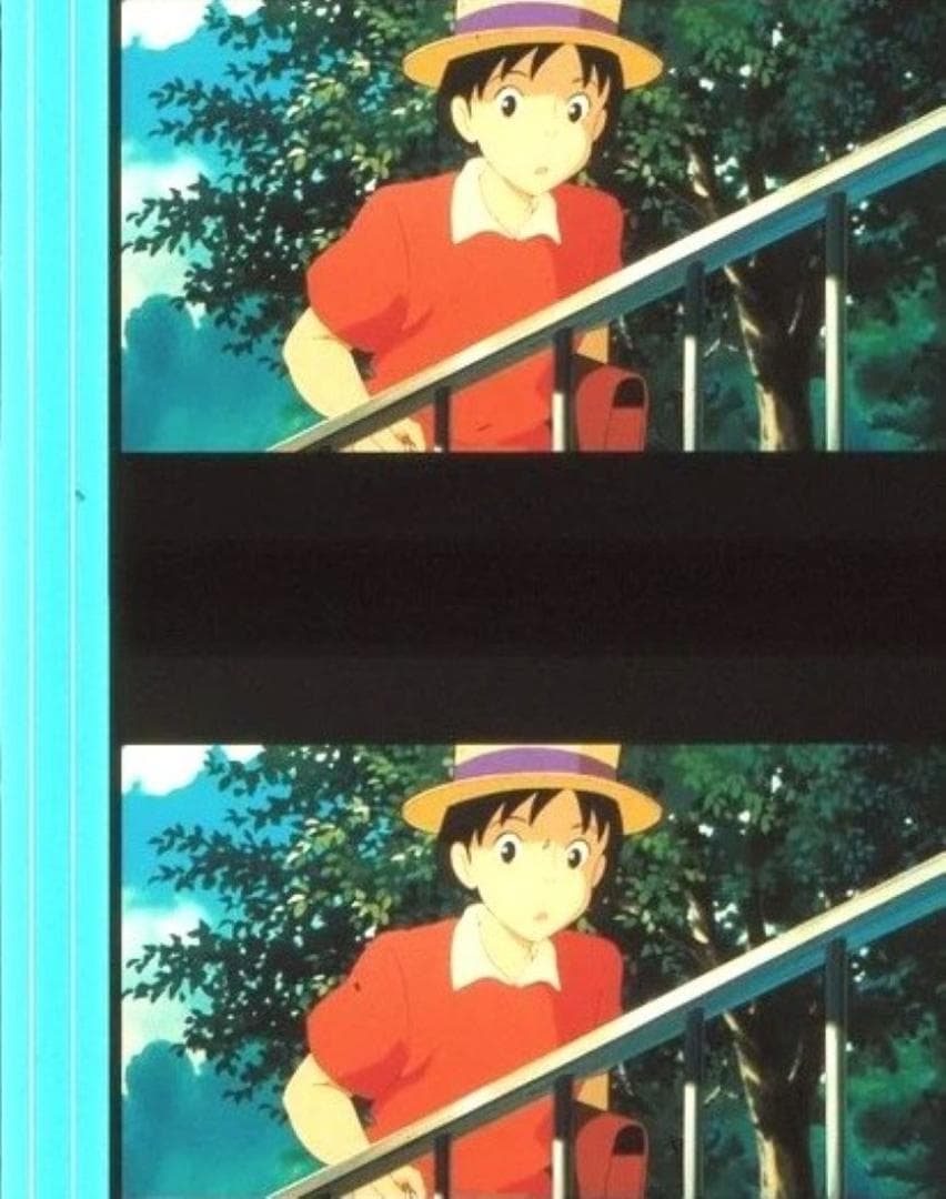 耳をすませば 35mm映画フィルム 連続5コマ 本名陽子 月島雫 スタジオ