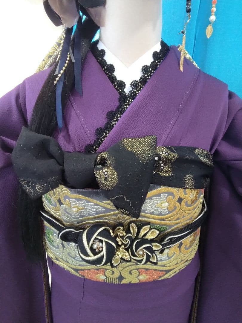 振袖フルセット、正絹振袖成人式、重ね衿帯揚げ帯締め、西陣袋帯、襦袢