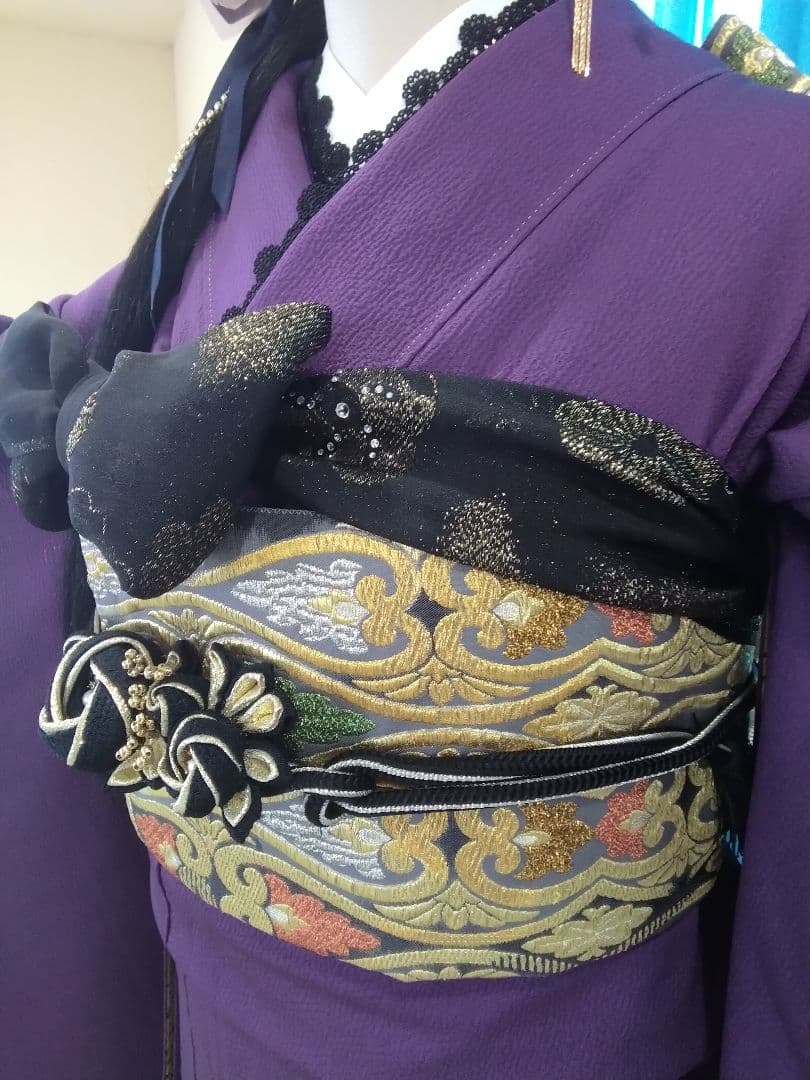 振袖フルセット、正絹振袖成人式、重ね衿帯揚げ帯締め、西陣袋帯、襦袢