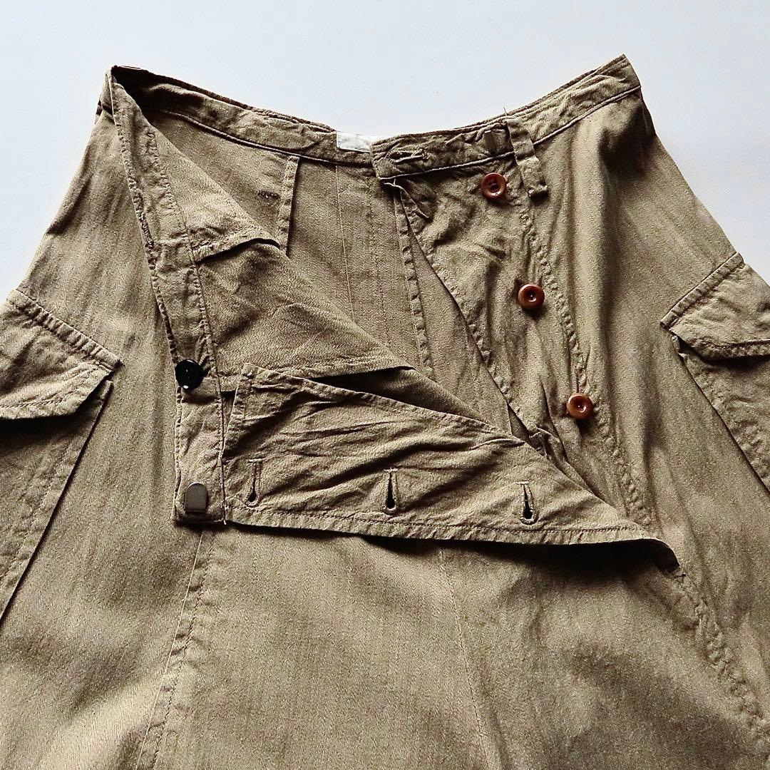 45R 撚り杢ミリタリー平キュロット 2 ワイドパンツ 45rpm