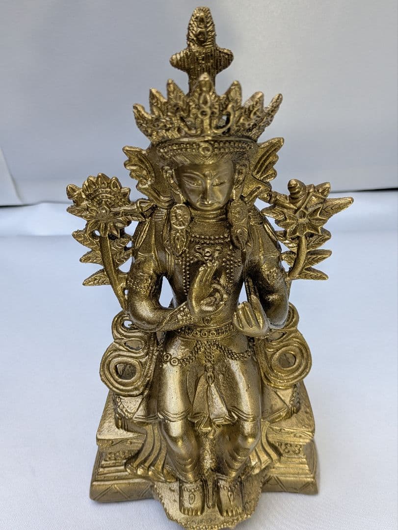 ☆a659、チベット チベット仏教の弥勒菩薩 青銅製仏像