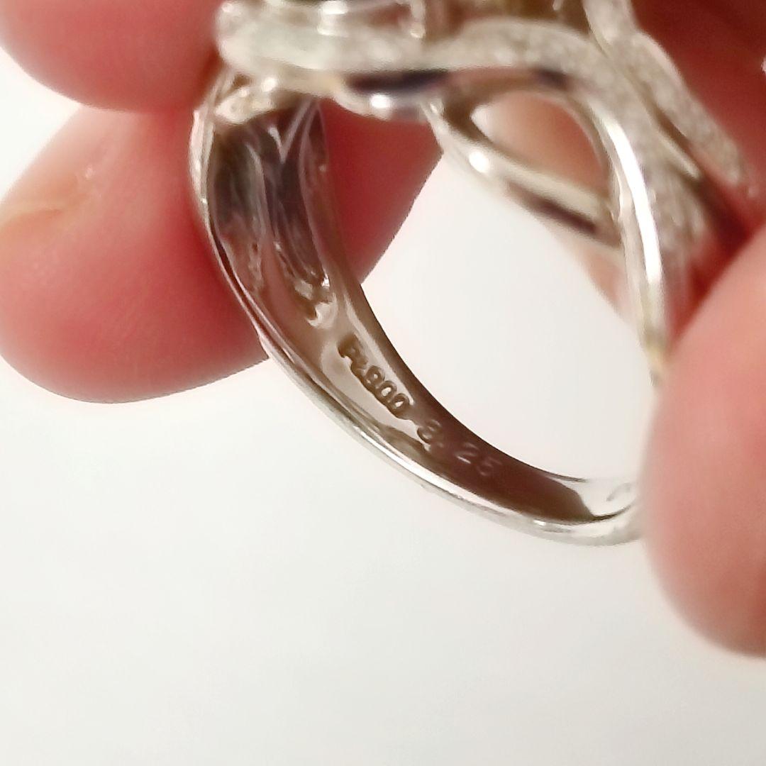 スフェーン3.25ctダイヤpt900リング12.5号