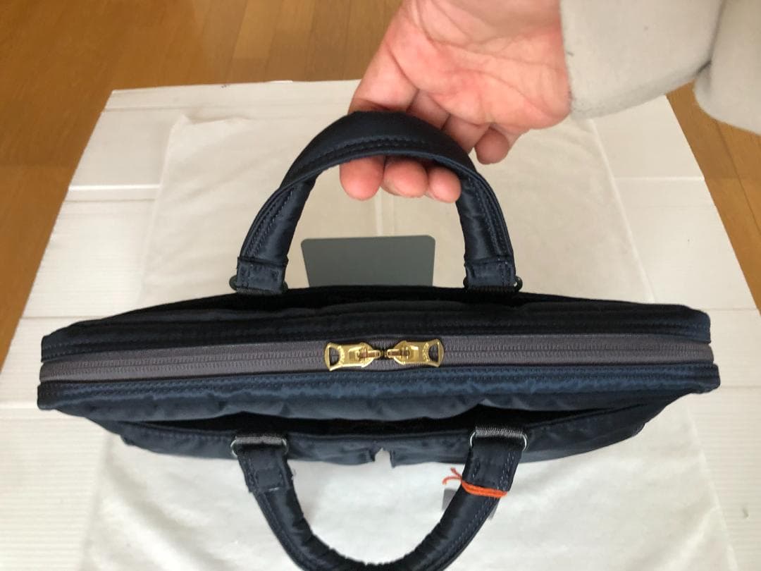 激美品　ポーター　PX　タンカー　ブリーフケース　アイアンブルー　ビジネス　PC
