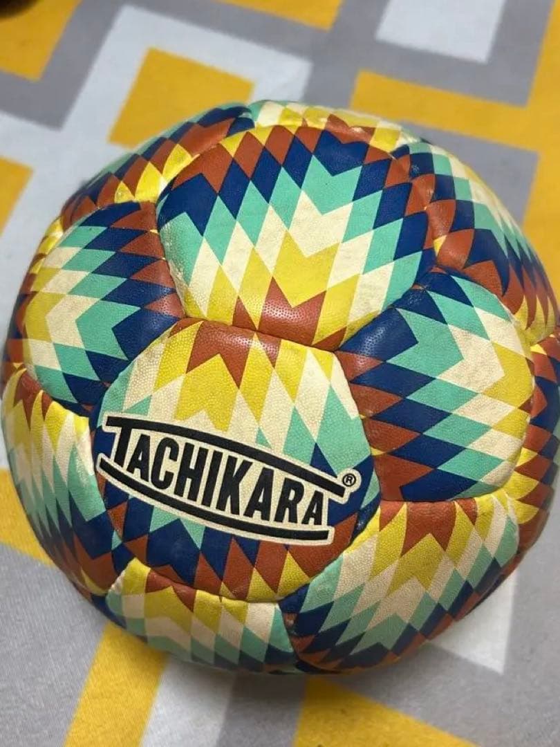TACHIKARA CUSTOM サッカーボール ブラウン/イエロー TACHIKARA CUSTOM