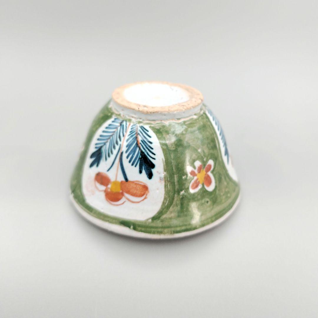 デルフト 色絵花文盃 18世紀