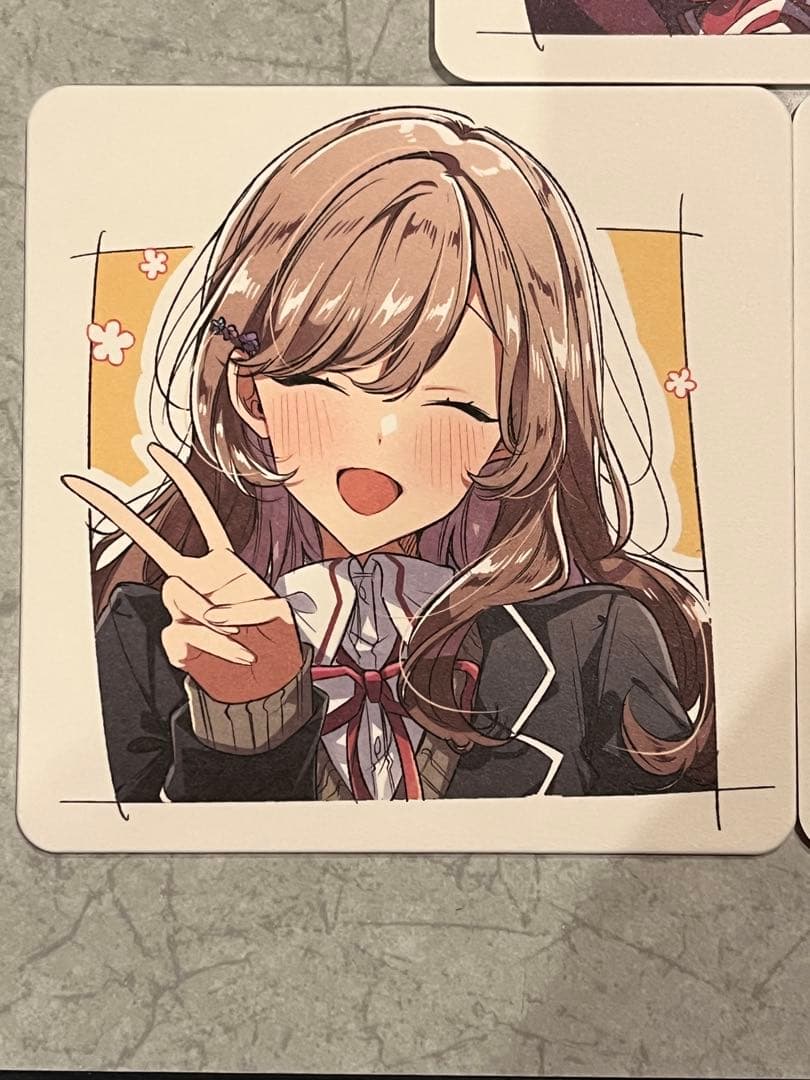 わたなれ原作購入特典コースター　 れなこ、まい、あじさい3枚セット