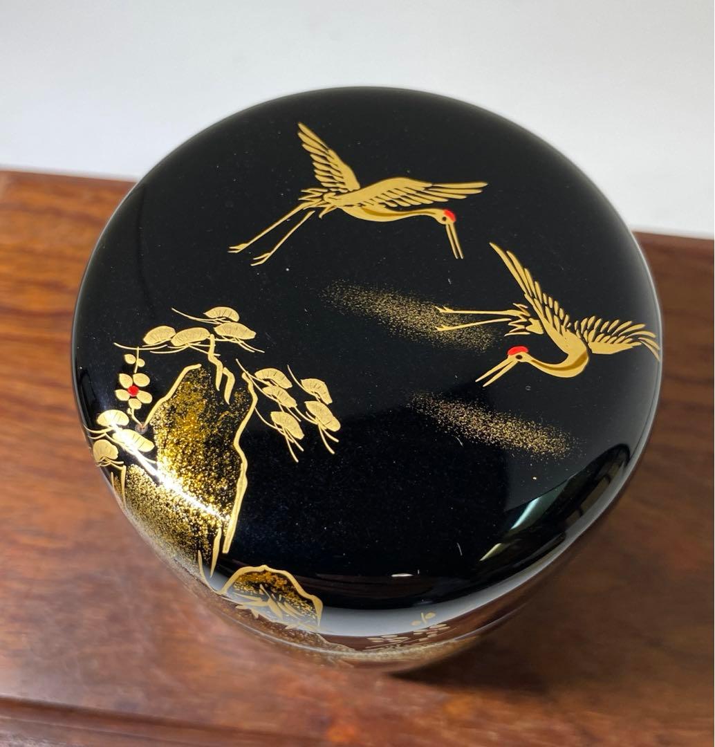 【茶道具】弘峰造　蓬莱山蒔絵　大棗（共箱）