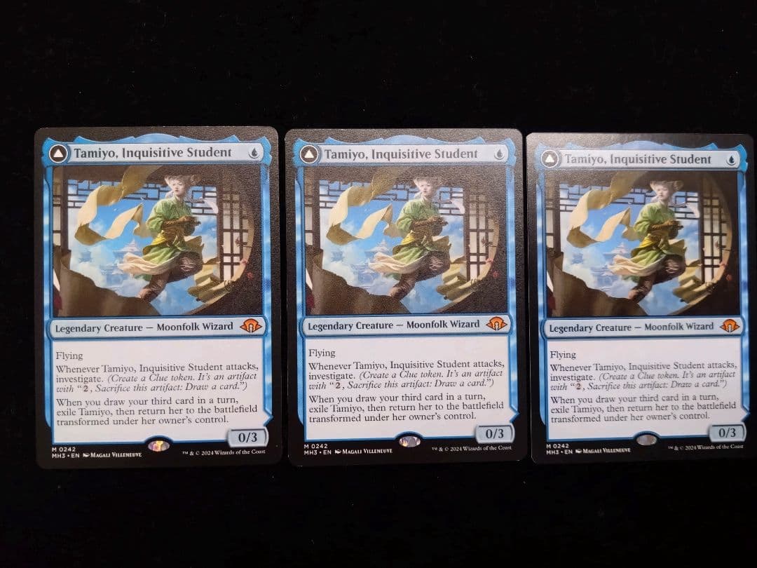 MTG 知りたがりの学徒、タミヨウ　Tamiyo 英語 3枚セット 知りたがりの学者、タミヨウ FOIL MTG foil 英語版 知りたがりの学徒、