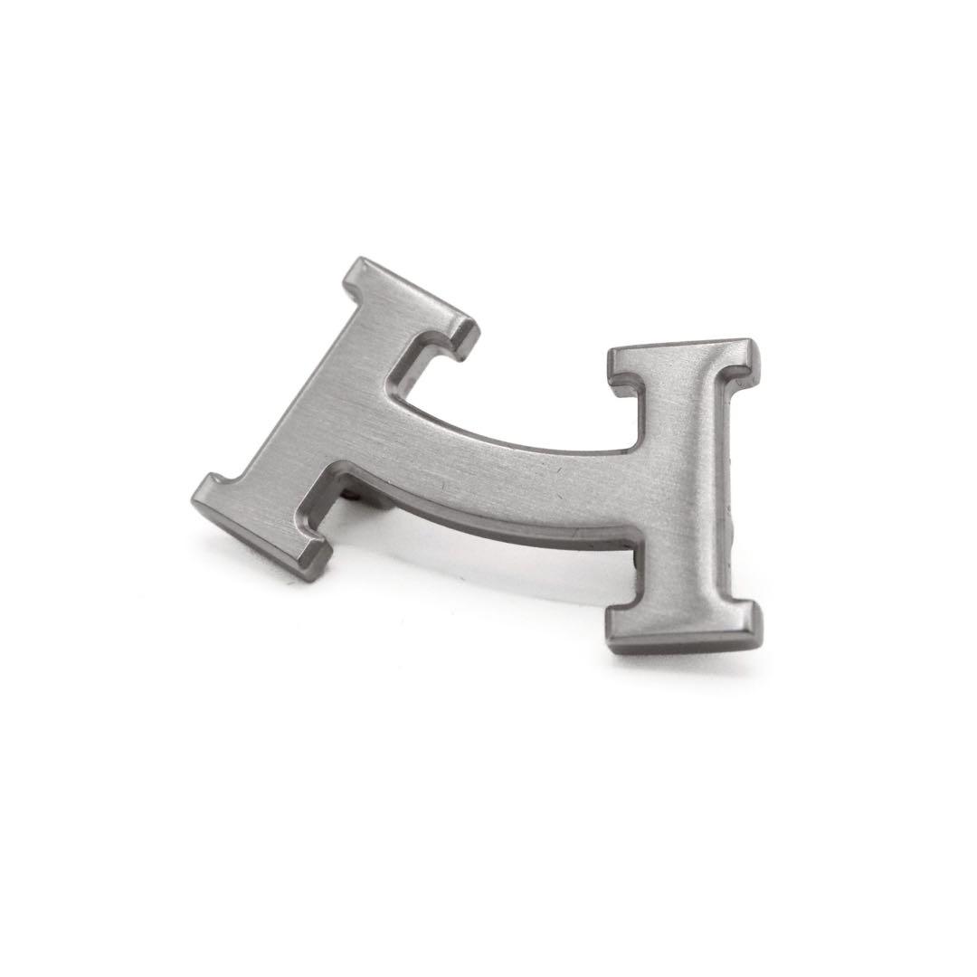 極美品】HERMES エルメス Hスマイル ブローチ スマイリー シルバー