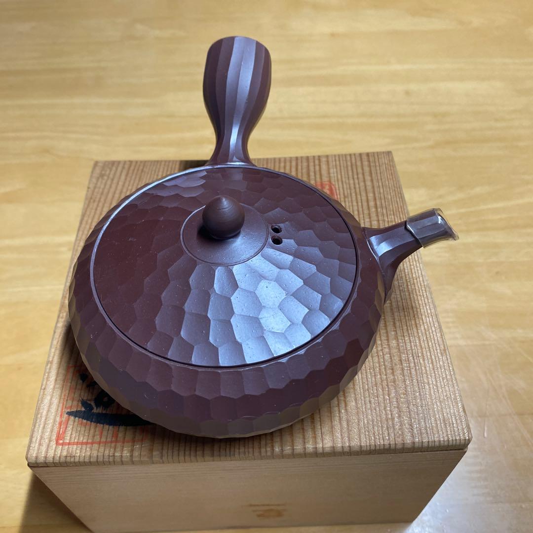 万古焼 手作急須 三代伊呂久作 希少品 ダイヤモンドカット - メルカリ