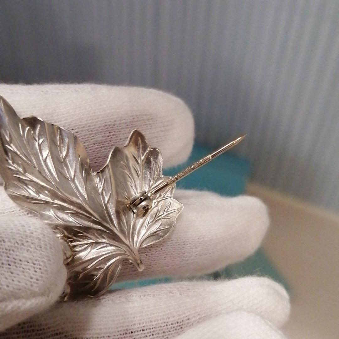 Tiffany&Co. ティファニー メープルリーフ ピンブローチ シルバー 楓