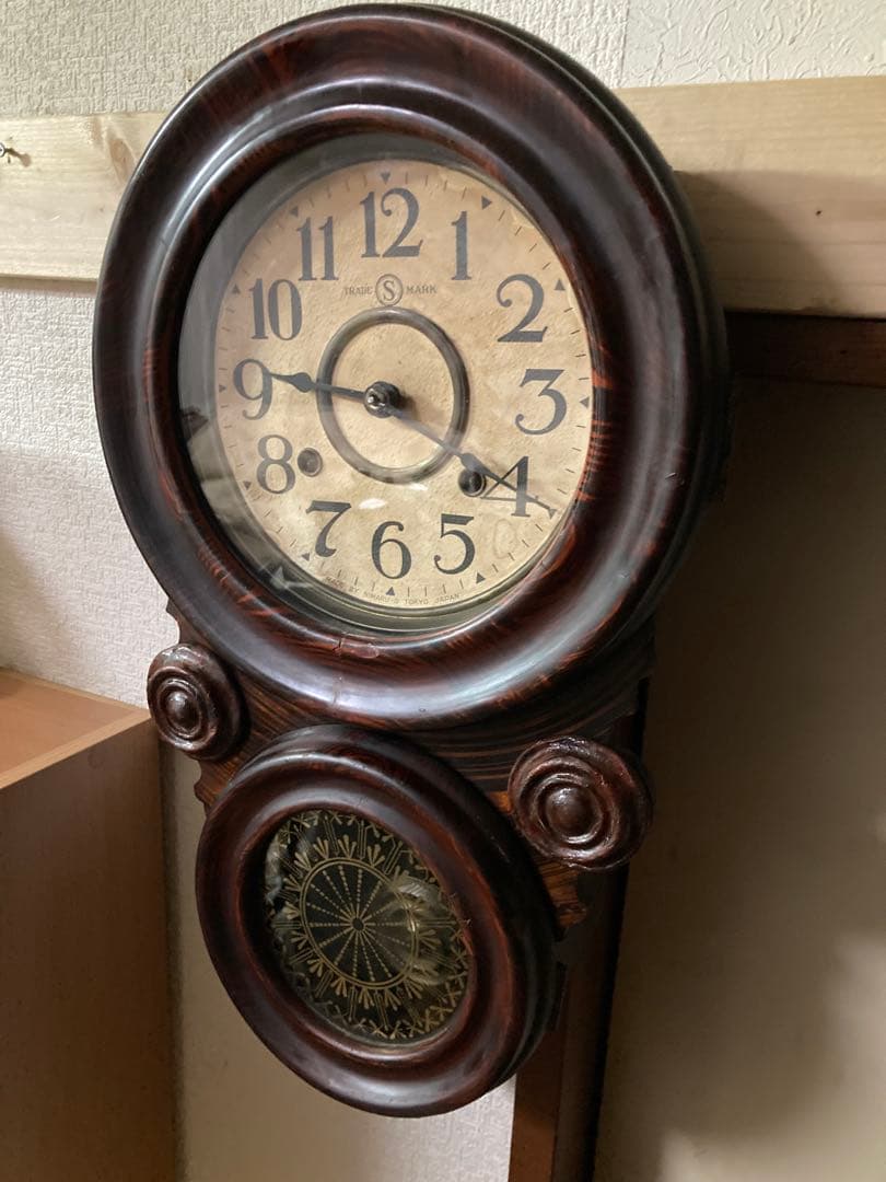 精工舎 ダルマ 四つ玉アンティーク柱時計 修復済
