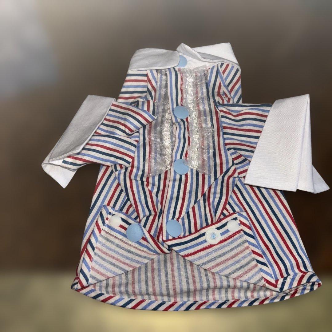 デニム犬服 ベスト&シャツ スタイル 小型犬用