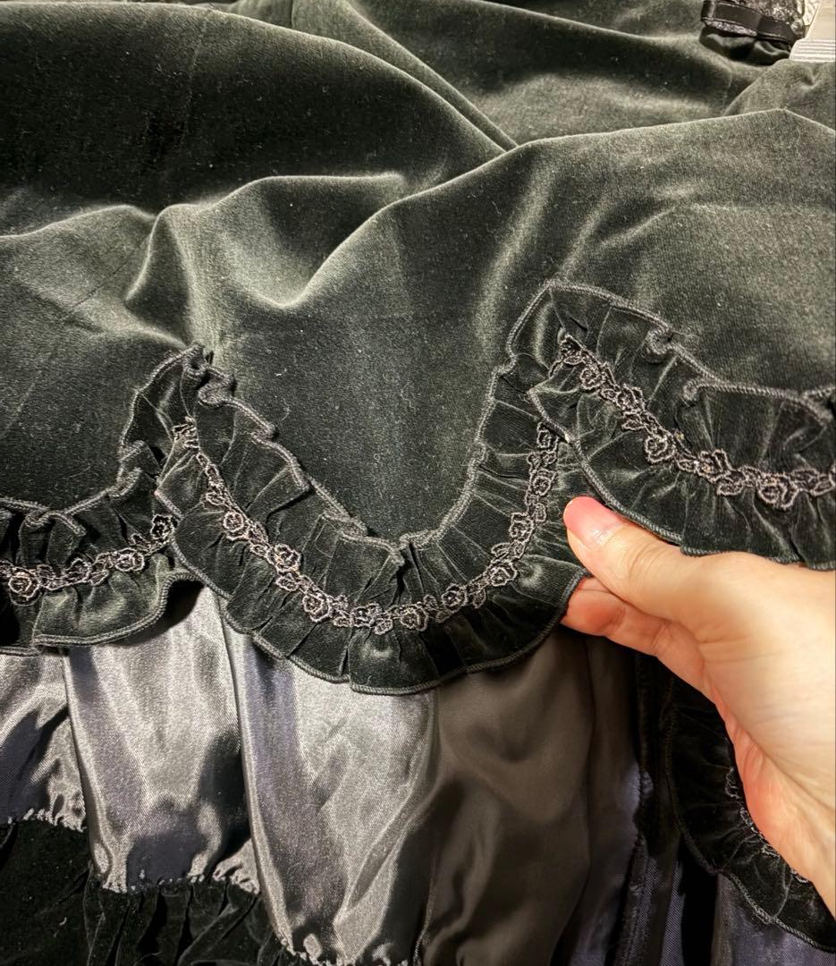 t*s様 メアリーマグダレン　別珍　スカラップフリルスカート　ブラック