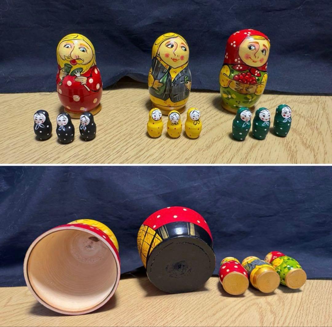 ロシア ヴィンテージ マトリョーシカ 13体 長期保存、本品のみ。現状の