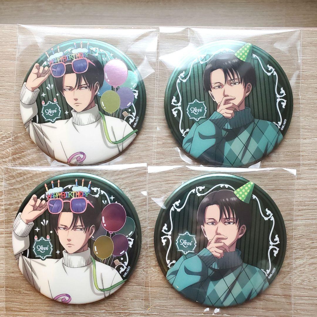 匿名発送／進撃の巨人 イケプリ レストラン メタル缶バッジ リヴァイ4