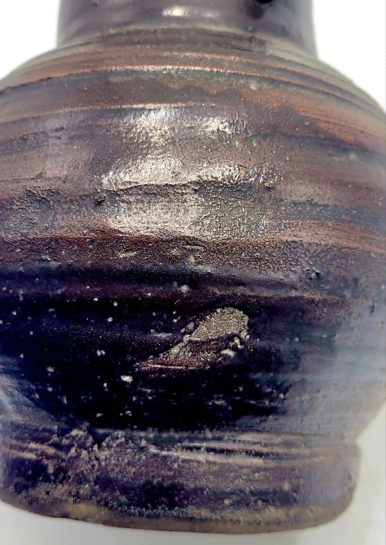 茶道具 耳付き壺 花入れ 九州の焼物？ 江戸時代 骨董品、美術品 2025