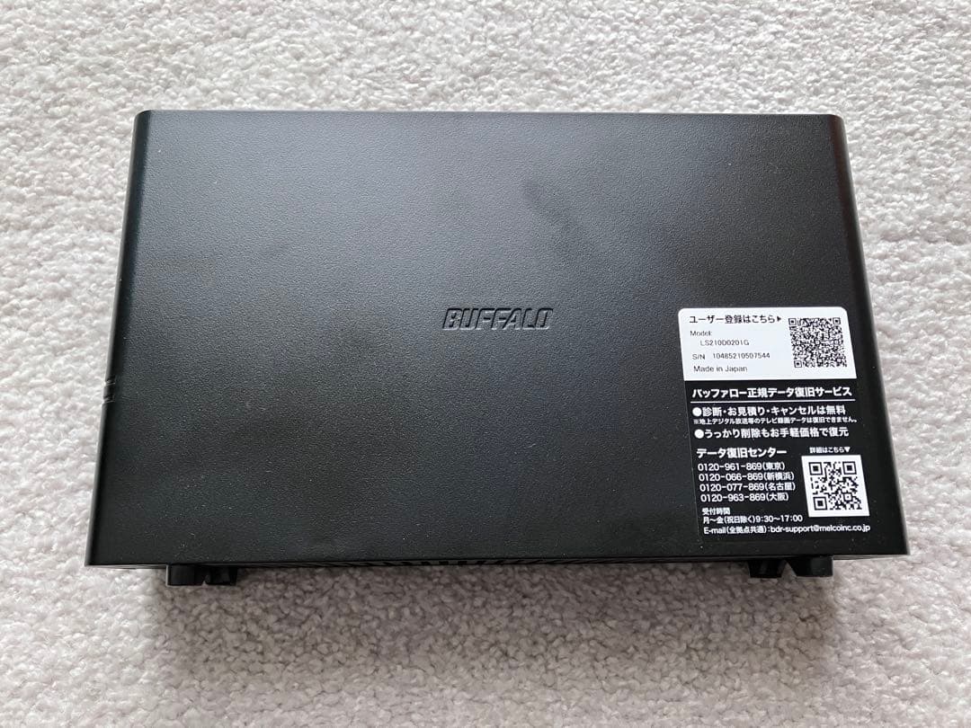 BUFFALO LS210D0201G ネットワークHDD 2TB