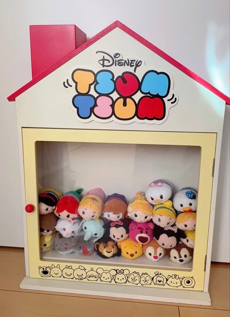 Disney ツムツムぬいぐるみ収納ボックスとキャラクター23体セット