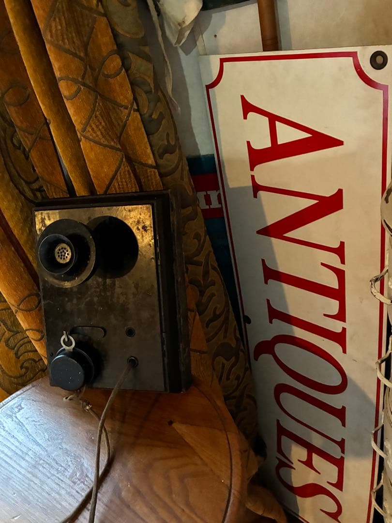 アンティーク 壁掛け式 電話機 室内電話 ベル 木製 呼び鈴 Bell アメリカ