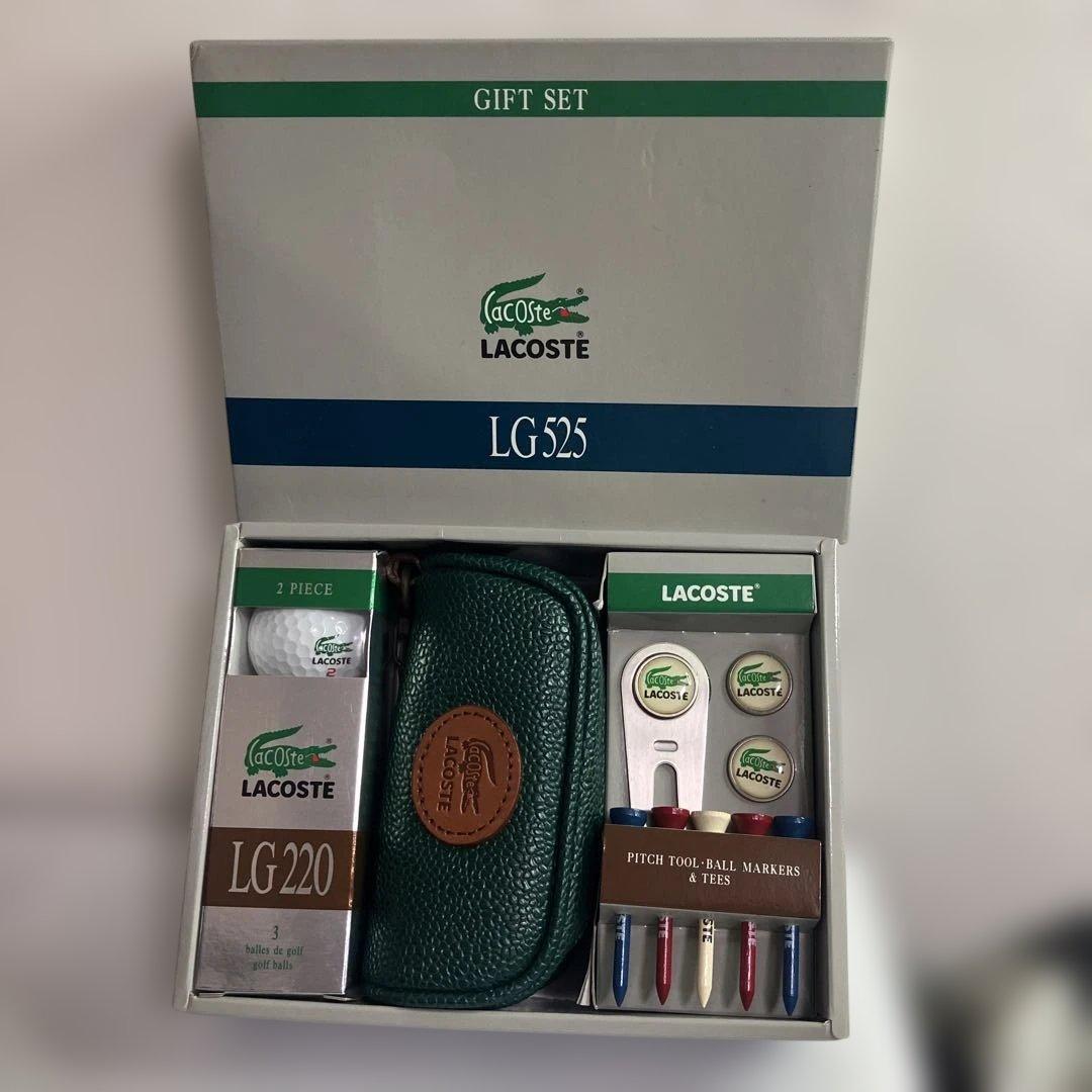 LACOSTE LG525 文字ワニ ゴルフボール ボール ポーチ ピン セット ピン