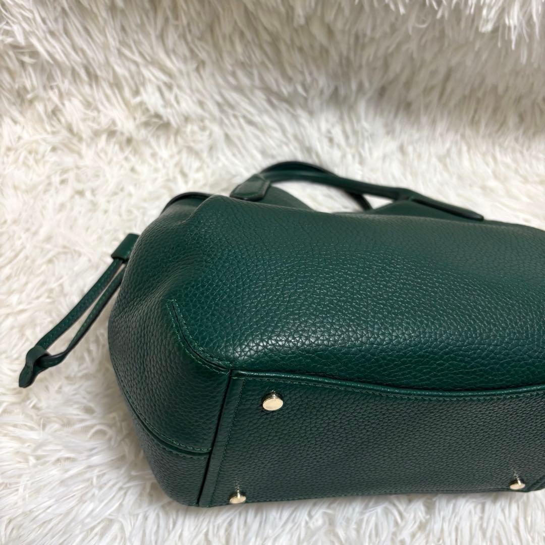 美品★ケイトスペード ダンプリング 2wayバッグ レザー グリーン