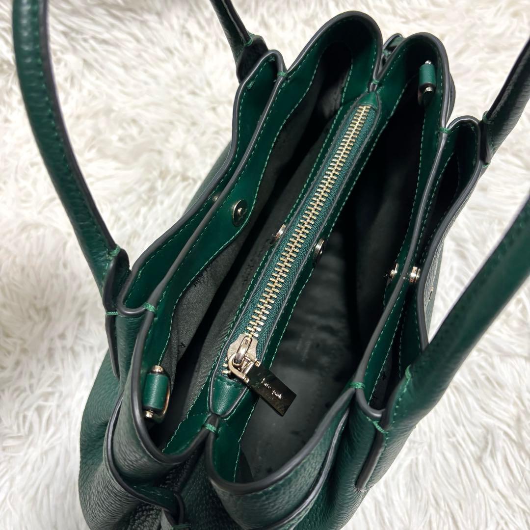 美品★ケイトスペード ダンプリング 2wayバッグ レザー グリーン