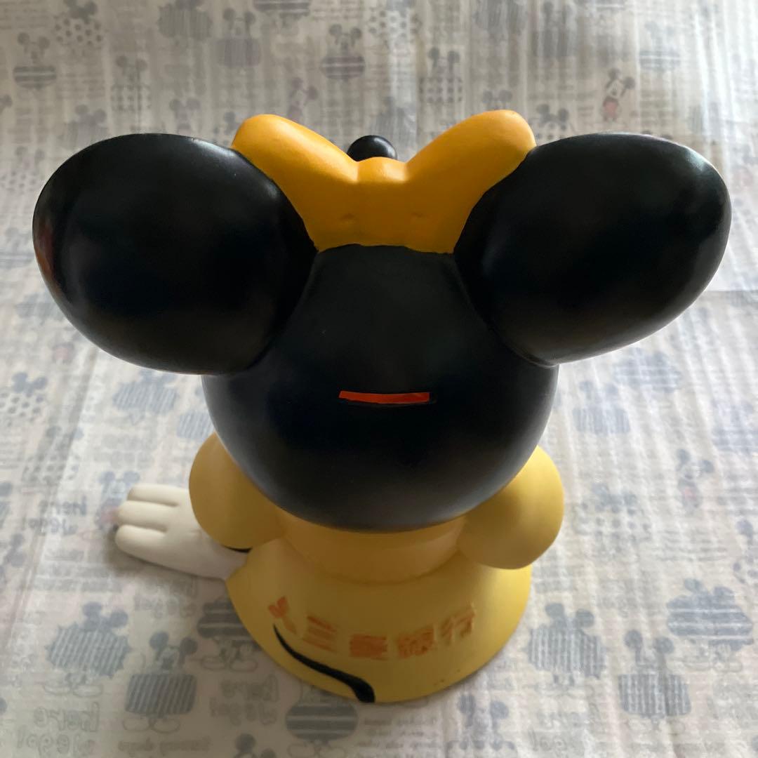 希少！旧三菱銀行カウンター用30cmの特大ミニー マウス　ソフビ貯金箱