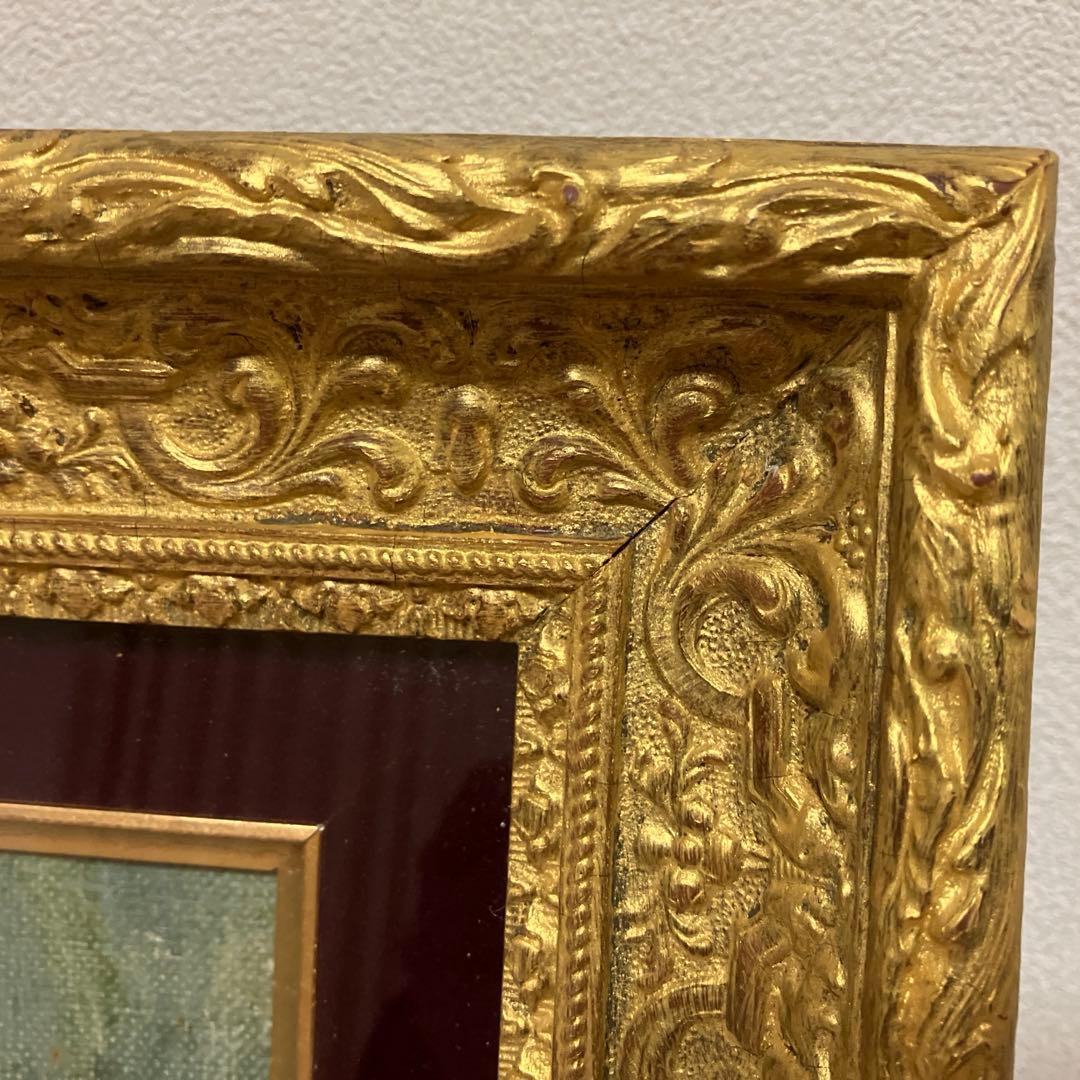 モーリスマルタン印象派風景画 金色フレーム付き15F