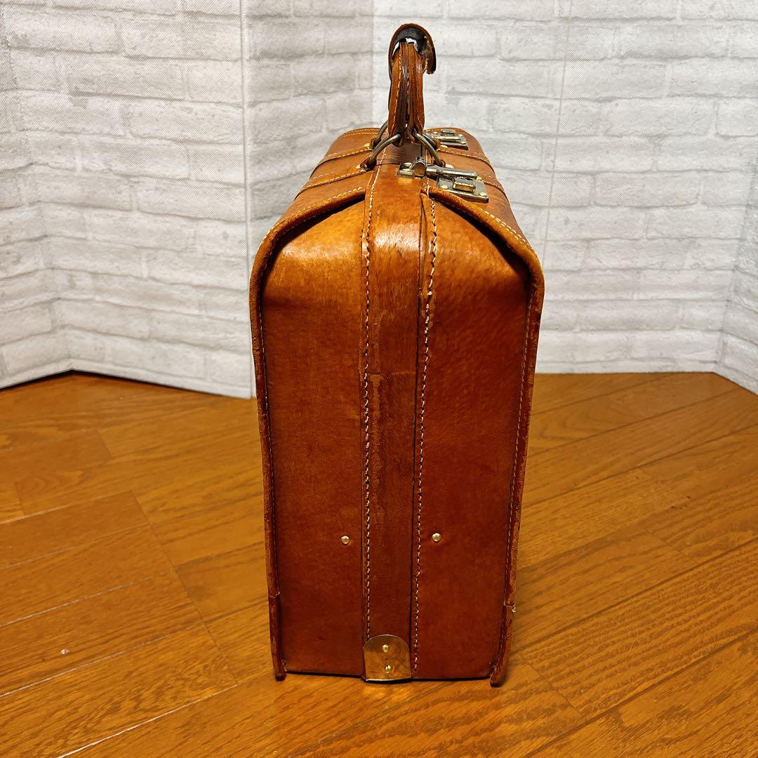 革製】ヴィンテージ レザートランク 角型ドクターバッグ 大容量