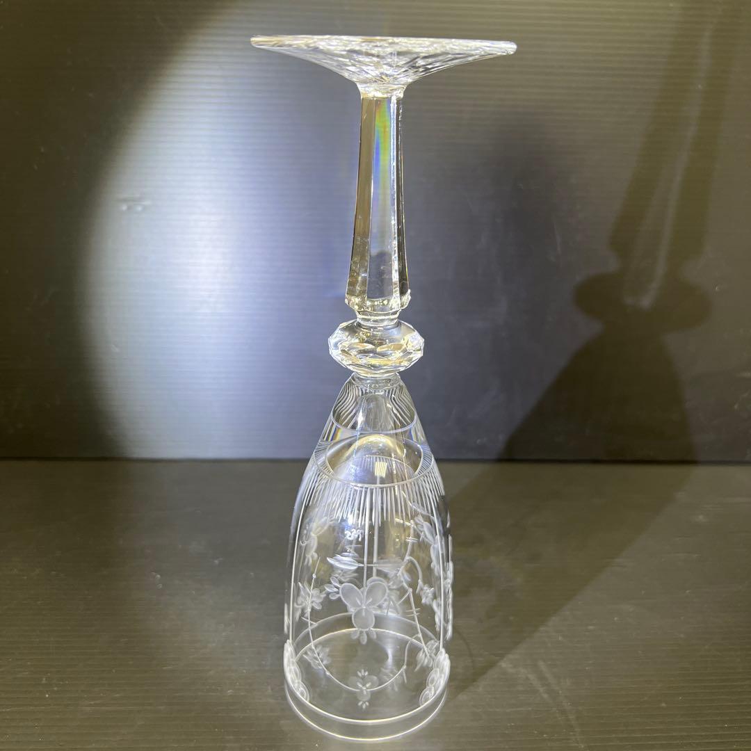 マイセン クリスタル シャンパングラス 高さ22.2㎝ 東Y7-1128☆1F