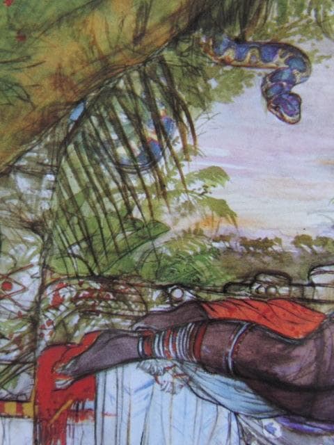 天野喜孝、【秘境のアフリカの女王】希少な大判額装用画集より、新品額装付、状態良好