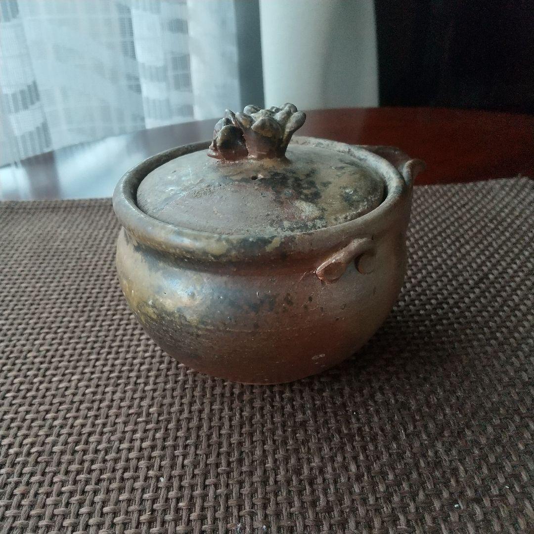 備前焼　宝瓶　難波正雄 木箱付き