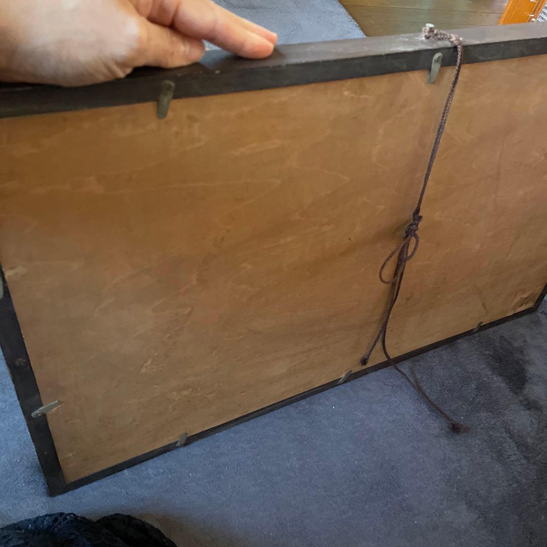 空山の額〜貝殻で岩に立つ虎を表現している。値下げ交渉してください。