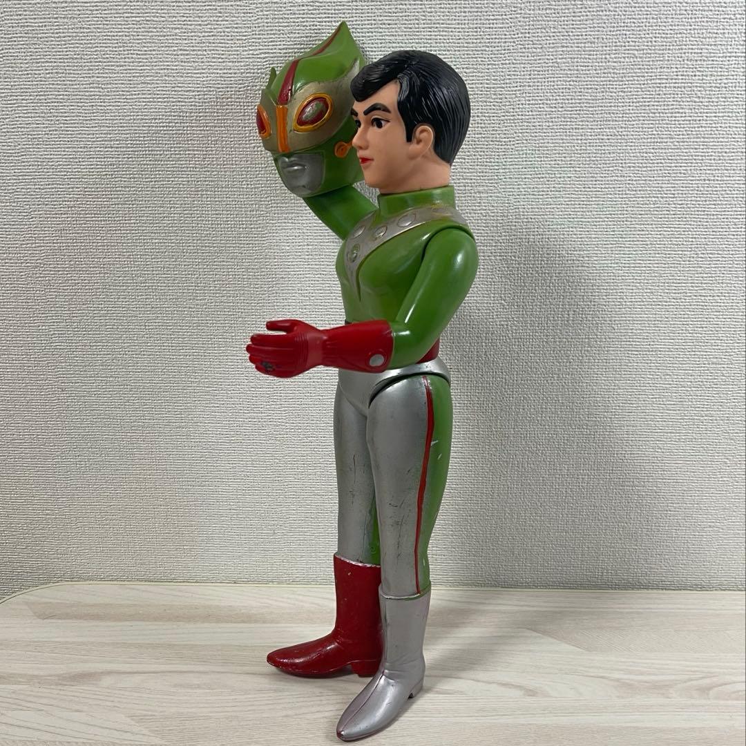 旧バンダイ ソフビ サンダーマスク フィギュア 東洋エージェンシー 面替え