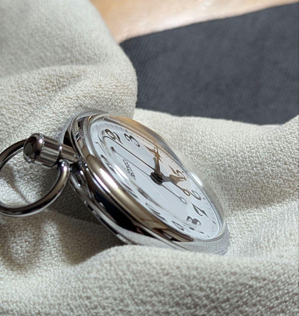 鉄道時計　SEIKO 懐中時計　 電池新品稼働良好　下げ紐付