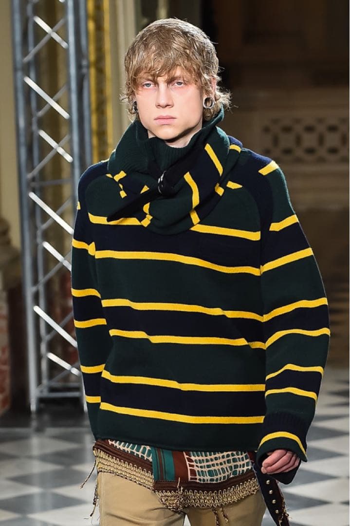 サカイsacaiレジメンタルストライプネックウォーマースヌードマフラー